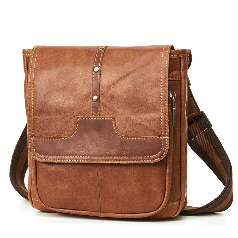 

Сумка-мессенджер мужская из натуральной кожи, деловая, повседневная, 2021