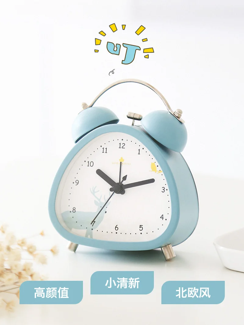 

Square Small Runaway Clock Bed Alarm Clock Transparent Case Compact Digital Alarm Clock Mini Leipzig Boys Desk Table Clock