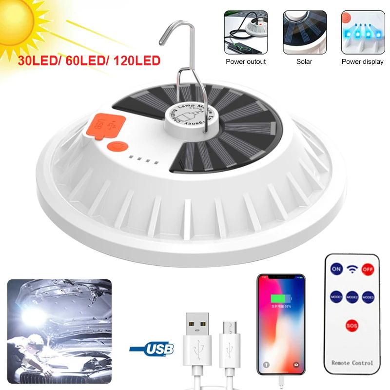 Светодиодный фонарь для кемпинга с USB портом 120 SMD|Портативные фонари| |