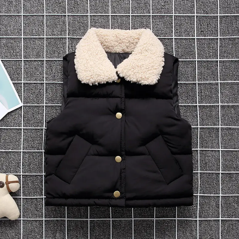 Детский пуховой жилет из хлопка бархатный утепленный для девочек детская одежда