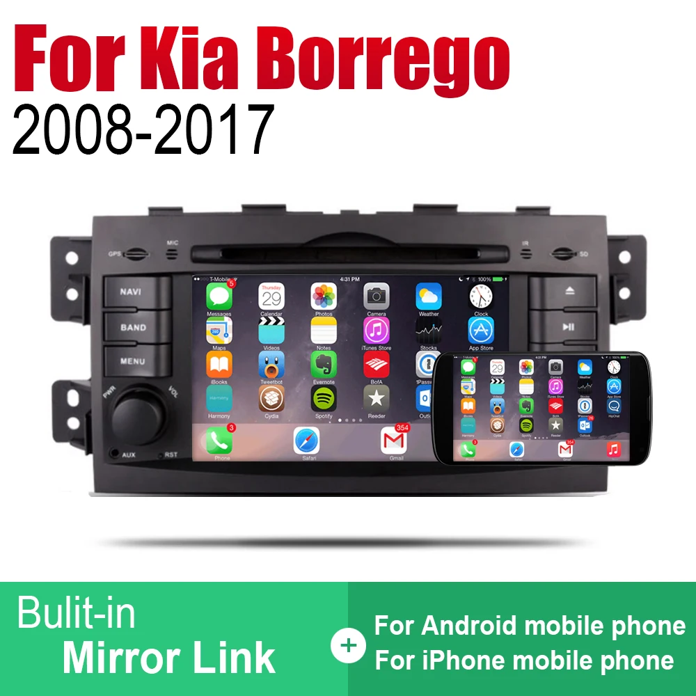 Автомобильный радиоприемник ZaiXi на Android стерео DVD GPS навигация для Kia mohas Borrego 2008 ~ 2017