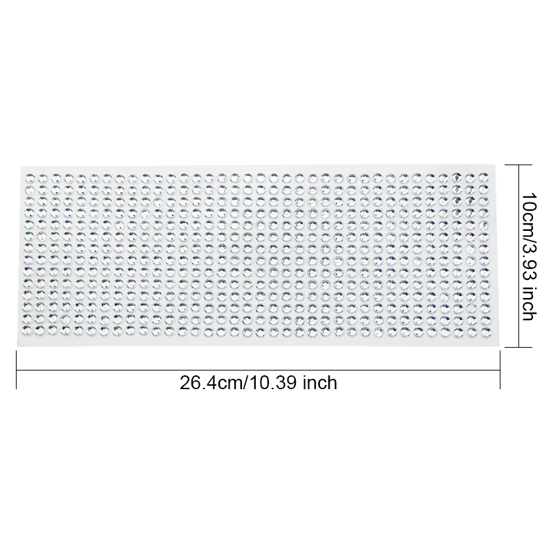 

504Pcs Silver Crystal Diamond Car Stickers Mini PC/Phone Automobiles Exterior Interior Decoration Car Accessories