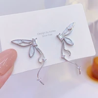 minimalist charm women butterfly earring micro inlaid zirconia stud earrings finding engagement orecchini exquisite bijoux gift
