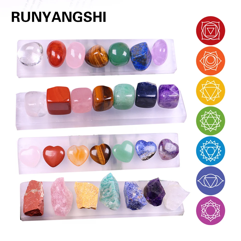

Natural Crystal Quartz Mineral Specimen Healing Stones Rough Ore 7 chakras therapy Gemstone + gypsum base