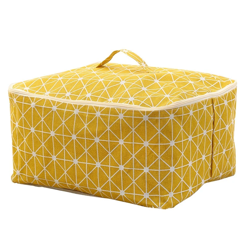 Большая складная сумка для хранения из хлопка и льна органайзер домашнего