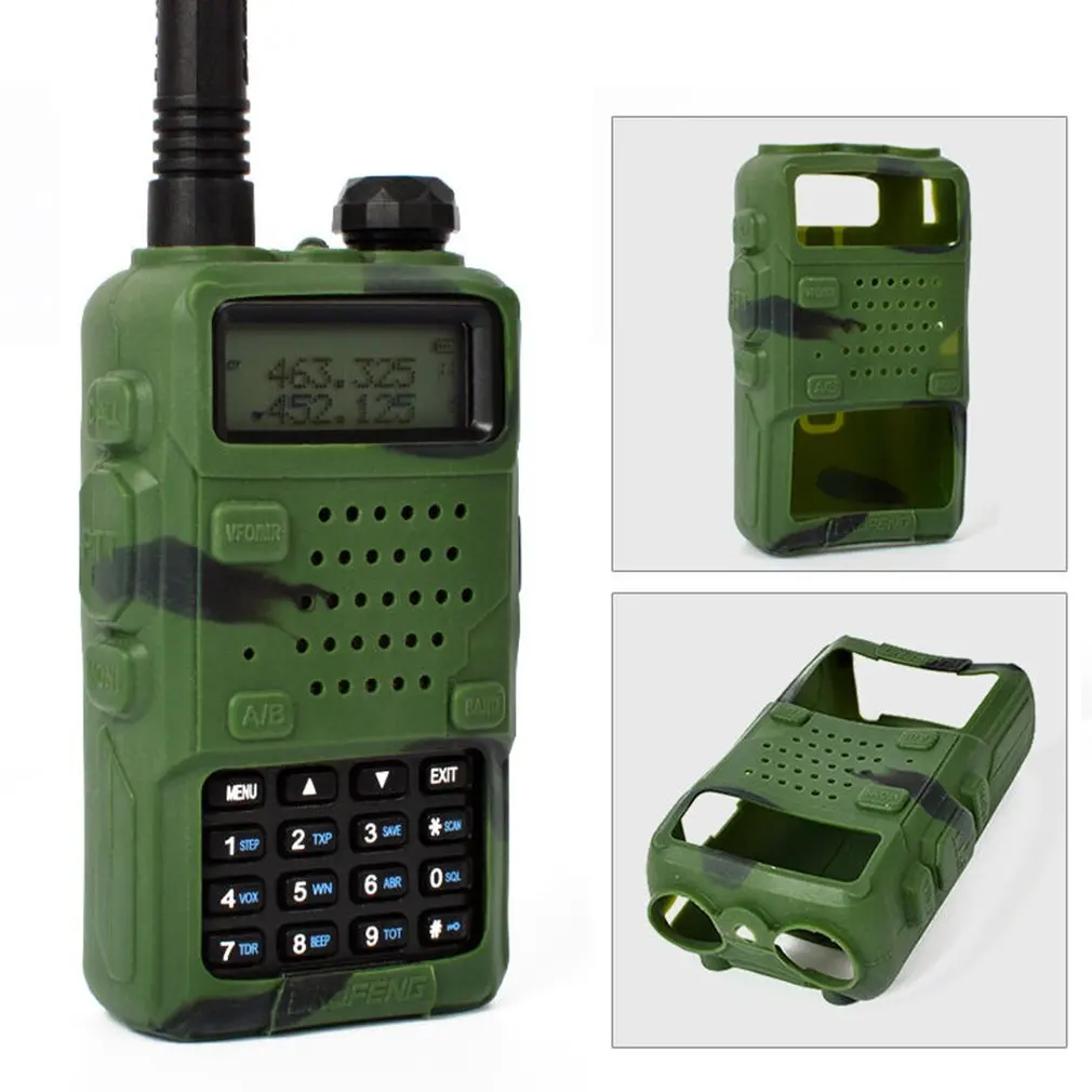 Bright Colors Soft Silicone Rubber Chic Walkie Talkie Case Holster Cover for Baofeng UV-5R/A/B/C/D |