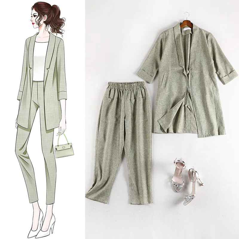 Женская Осенняя куртка 2020 повседневный модный костюм с брюками|Спортивные