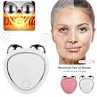 Двойная приблизительная подтяжка лица, тонизирующий набор для кожи, микротоковый Массажер для красоты лица, антивозрастное удаление морщин