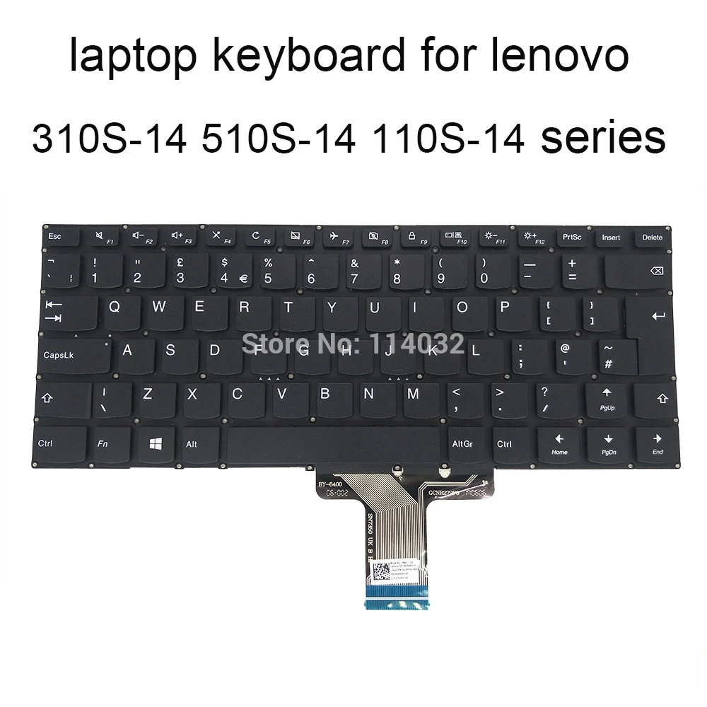 

Сменные клавиатуры 5CB0M08879 для Lenovo Ideapad 510 S 300S 14IKB 14ISK 300 510 S 14 Ikb Isk 100S 14IBR, английская черная распродажа