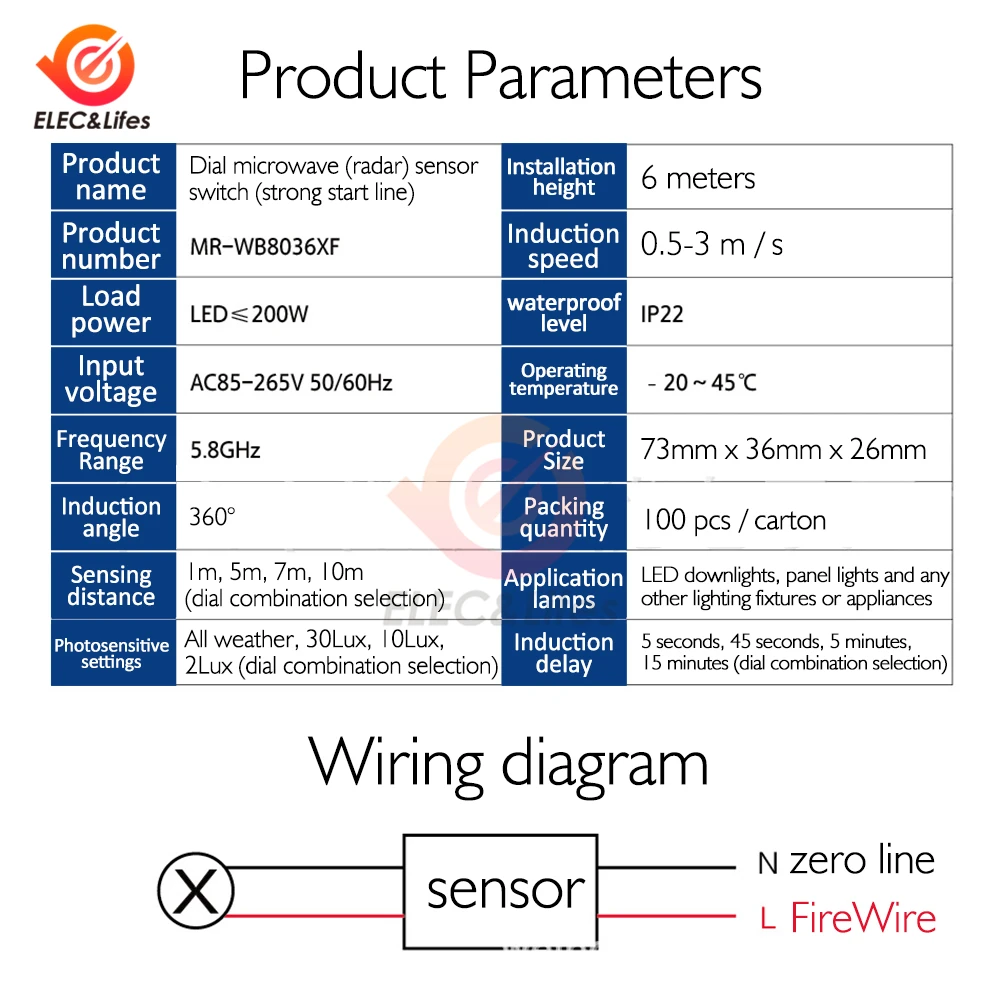 Регулируемая задержка времени яркость дистанционный циферблат микроволновый