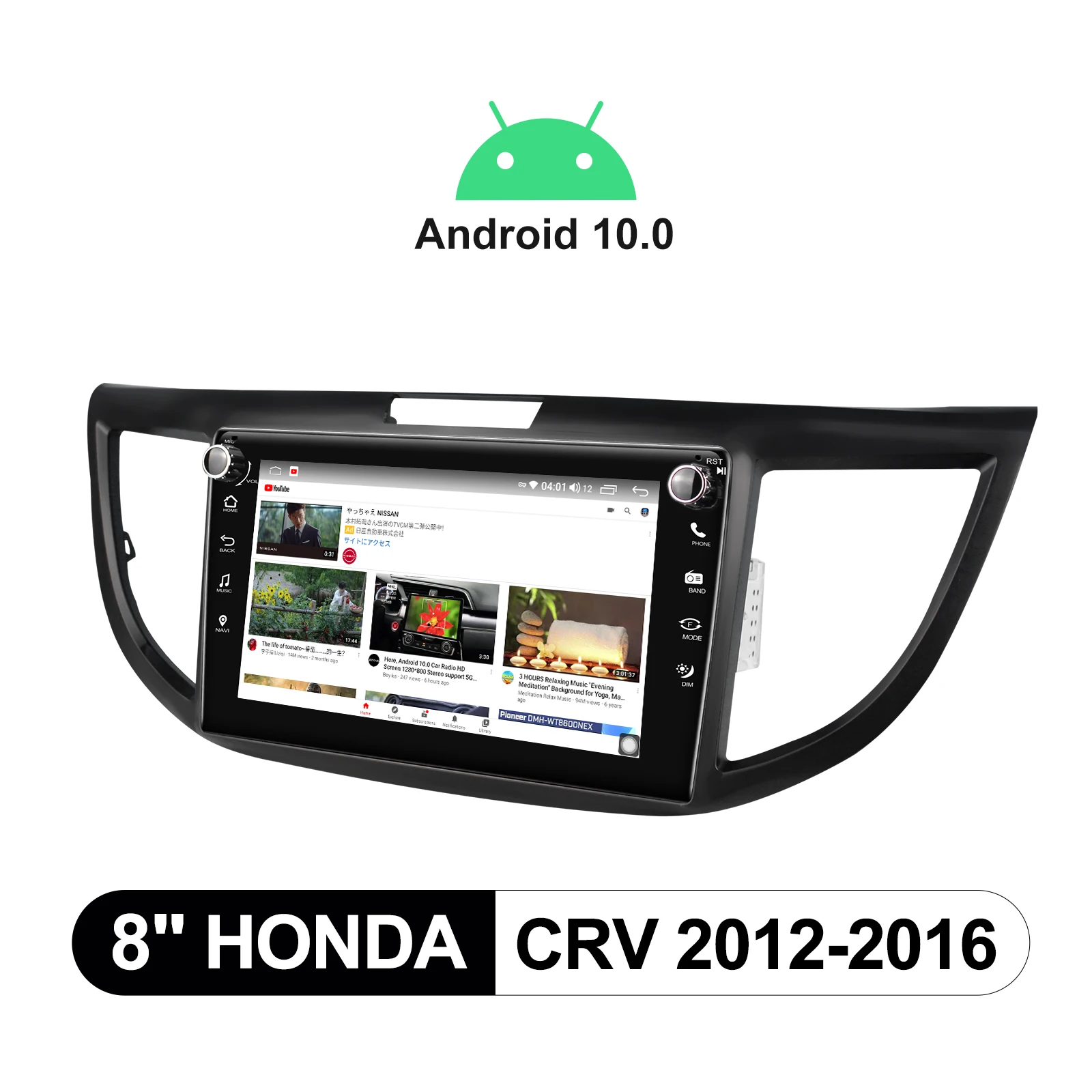 구매 자동차 라디오 멀티미디어 플레이어 GPS 안드로이드 8.1 헤드 유닛 혼다 CRV CR-V 2012 2016 무선 카플레이