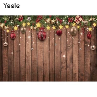 yeele christmas backdrop photocall photography wood board glitter ball portrait party decor background photographic photo studio