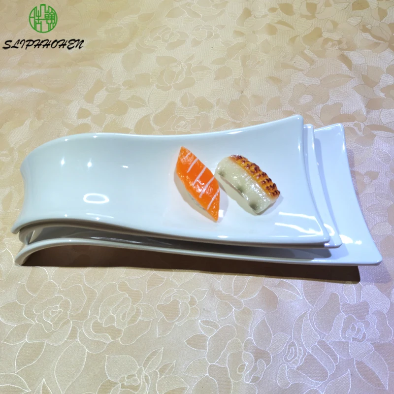 Fashion Restaurant Salmon Sashimi Plate Pickled Vegetables Dish Hotel Commercial A5 Melamine Imitation Porcelain Tableware