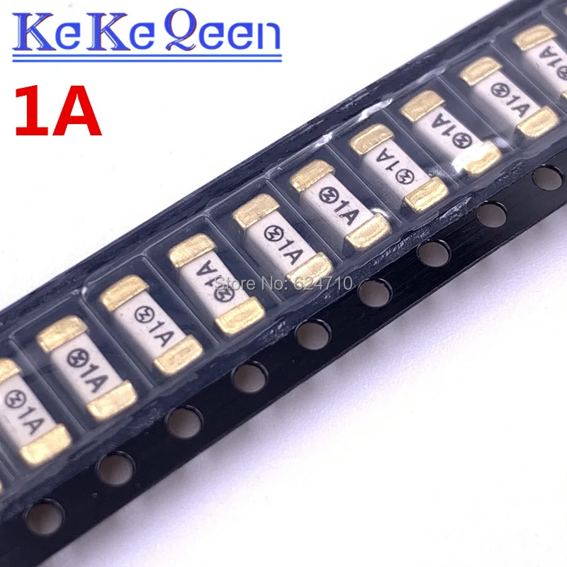 100 шт. = 10 видов * 1808 SMD 0.5A/1A/2A/3A/5A/6.3A/8A/10A/12A/15A каждый Позолоченные колпачки для