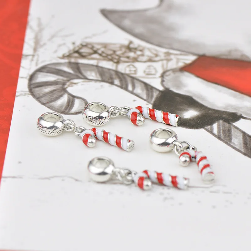 Рождество карамельного тростника кулон подходит оригинальный ПАН браслет для