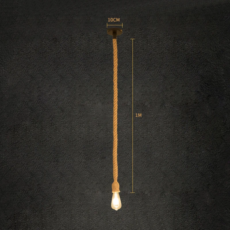 E27 винтажная креативная индивидуальная промышленная Лофт люстра из пенькового