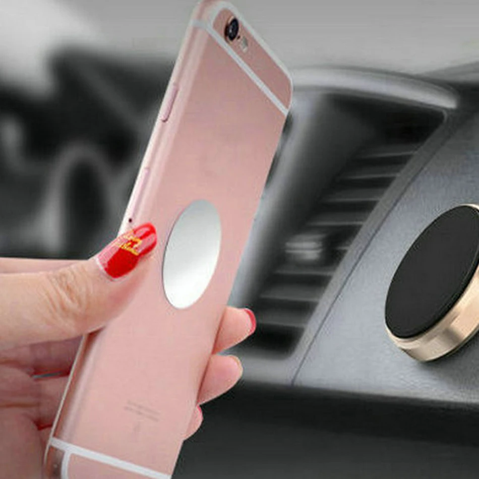 

5PCS/LOT Metal Plate Disk Iron Sheet for Magnet Mobile Phone Holder For Magnetic Car Phone Stand Holders For iPhone 11 X Samsung