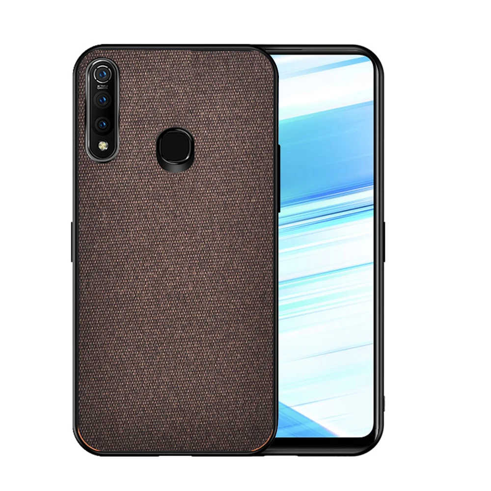 For Vivo Z5x Z1 Pro iQOO Neo Back Case Slim Scrub TPU PC Cloth Fabric Cover Anti-Scratch Shockproof Phone Protector |