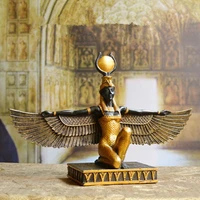 egyptian mythology isis goddess resin sculpture craftwork earth patron saint egypts eye creative bookcase decoration x1956