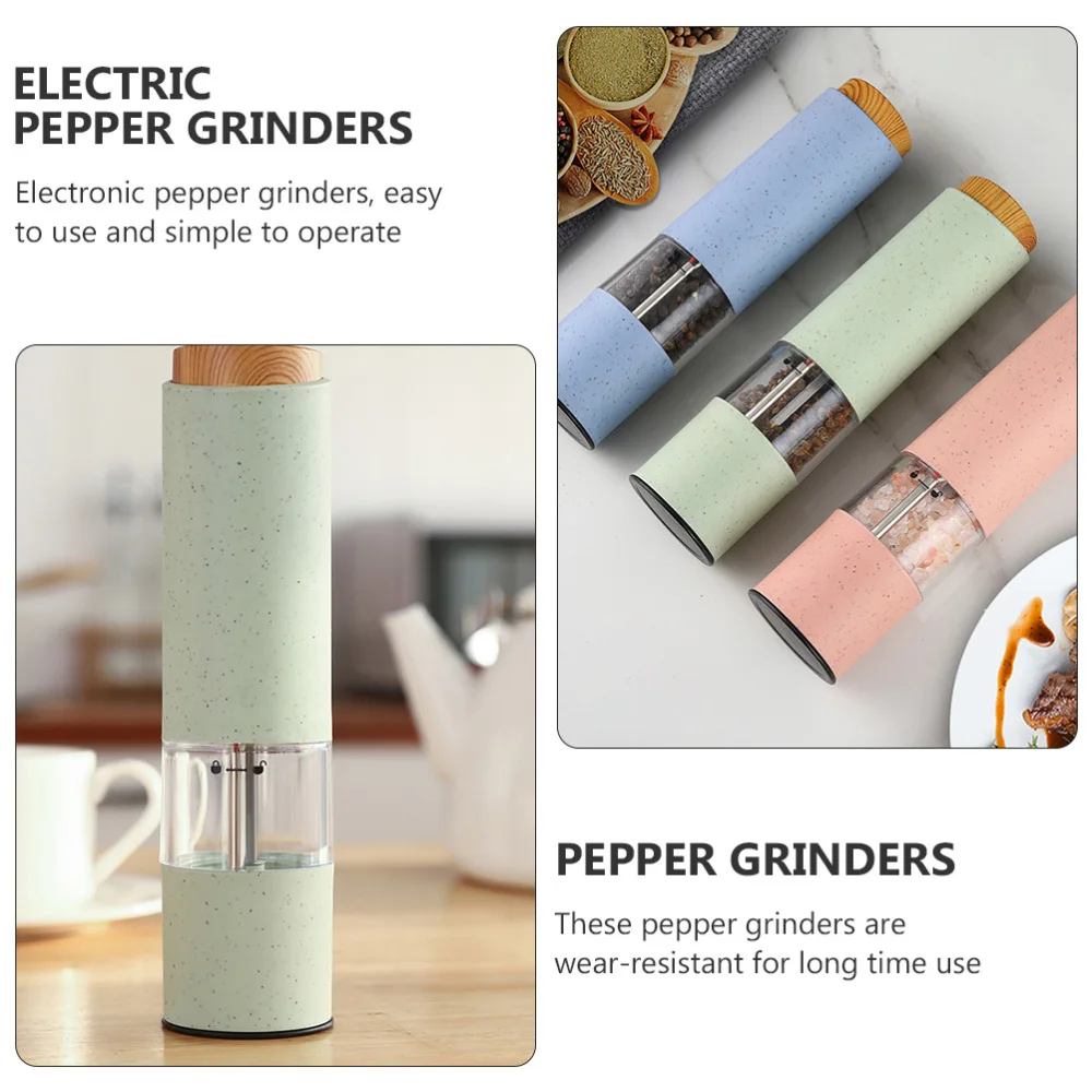 

2pcs Kitchen Electric Pepper Grinding Tools Practical Grinders without Battery
