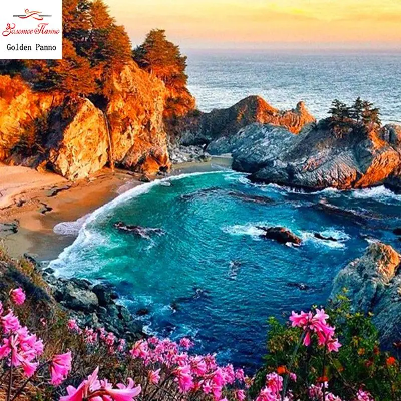 Diamond Painting Sea Landscape Home Decoration Full Diamond Square Rhinestone Embroidery Picture Gift