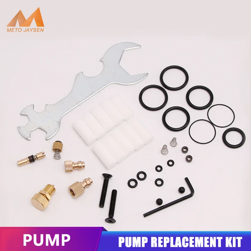 Air Pump Accessories Kits High Pressure Pump Replacement Set Spare Parts Fix Box Copper Piston Wrench Bleeder Screw 37pcs/set