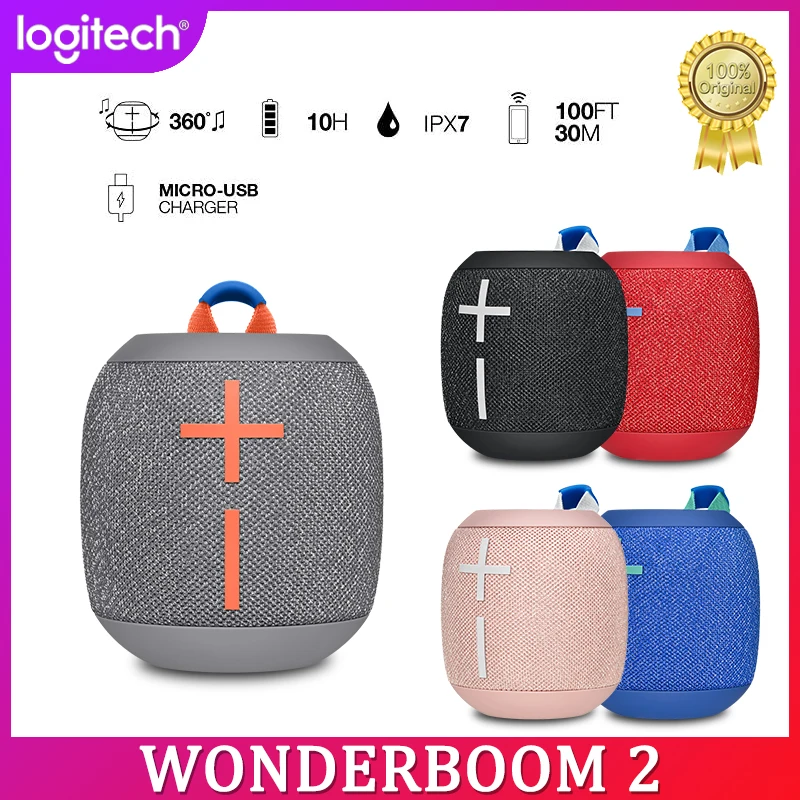 Bluetooth Колонка Logitech Ultimate Ears UE WONDERBOOM 2 водонепроницаемая IPX7|Портативные колонки| |
