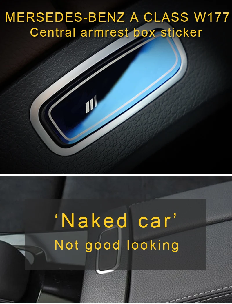 Авто центральный подлокотник коробка наклейка Накладка аксессуары для Mersedes-benz A класс W177 V177