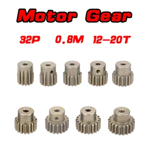 Мотор-Шестерня из алюминиевого сплава, 32P m0, 8 3,175 мм 12T 13T 14T 15T 16T 17T 18T 19T 20T 7075 для мотора 110 RC-модели автомобиля