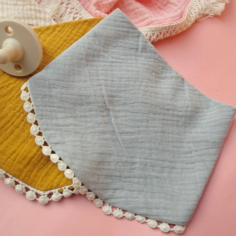 Baby Infants Feeding Bibs Soft Pure Cotton Bandana Saliva Towel Toddler Triangle Drool Scarf Newborn Burp Cloth Shower Gifts