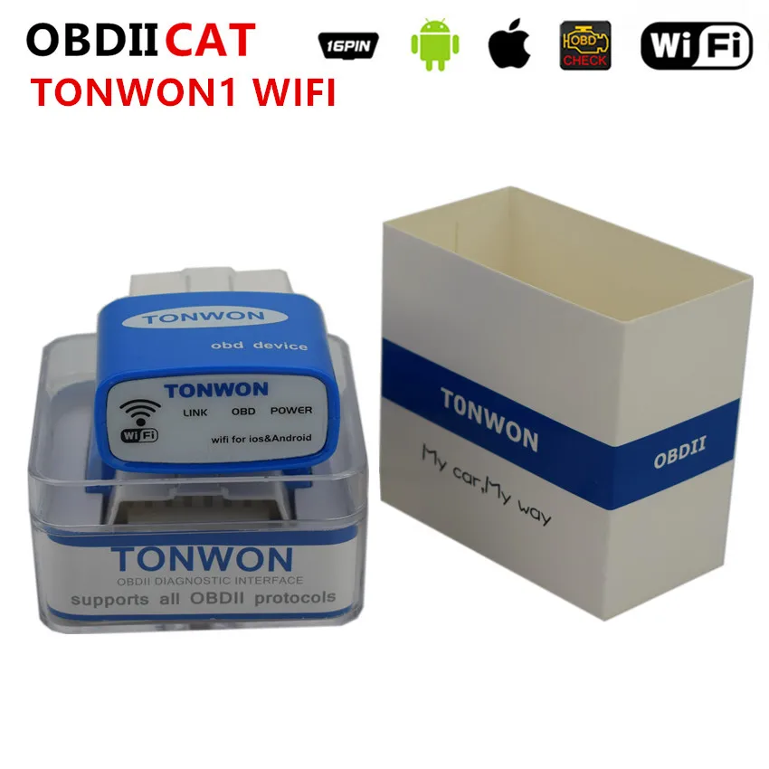 50 шт. DHL FreeTonwon OBD2 сканер кода TW1 Bluetooth/WiFi avaliable obd Автомобильный диагностический