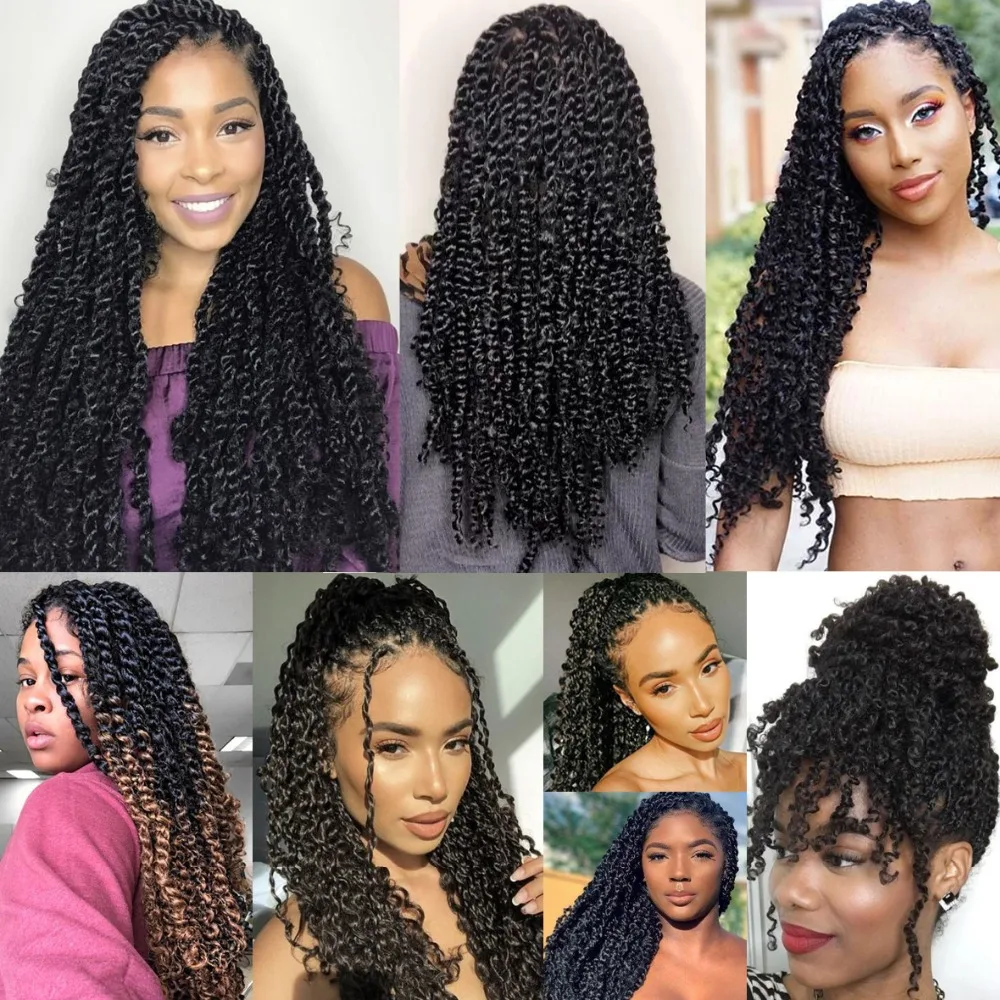 Страсть твист плетение Волосы Кудрявые крючком коса наращивание волос