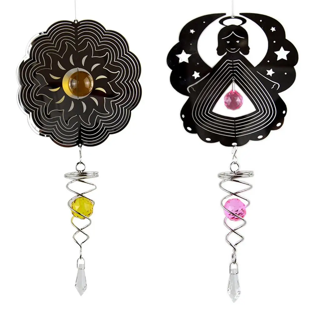 

Стерео поворотный ветряной колокольчик с украшением в форме металлические наружные подвесные украшения ветряной колокольчик с украшением...