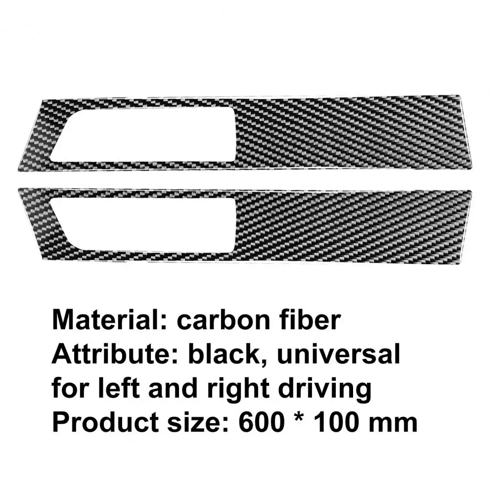 

4Pcs Handle Panel Sticker Reliable Self-adhesive Carbon Fiber Black Door Inner Handle Panel Trim for Land Rover Discovery 4 2010
