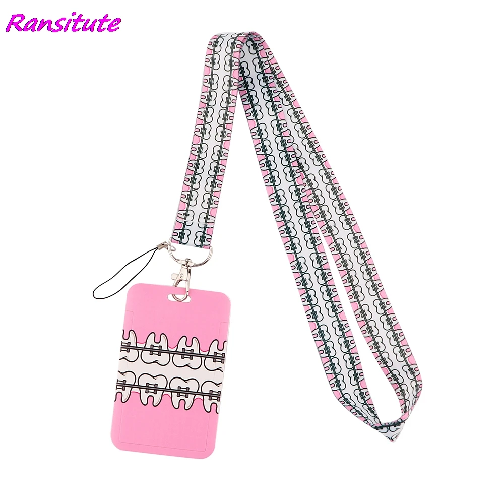 

Ransitute R2120 зуб держатель для банковской кредитной карты бумажник шины ID Название работы карты держатель для врача стоматолога для карт из иск...