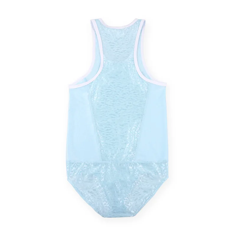 

New Mens Undershirt Mesh Lace Wrestling Singlet Underwear Sexy Man Bodysuit Shapewear Jumpsuit Belts