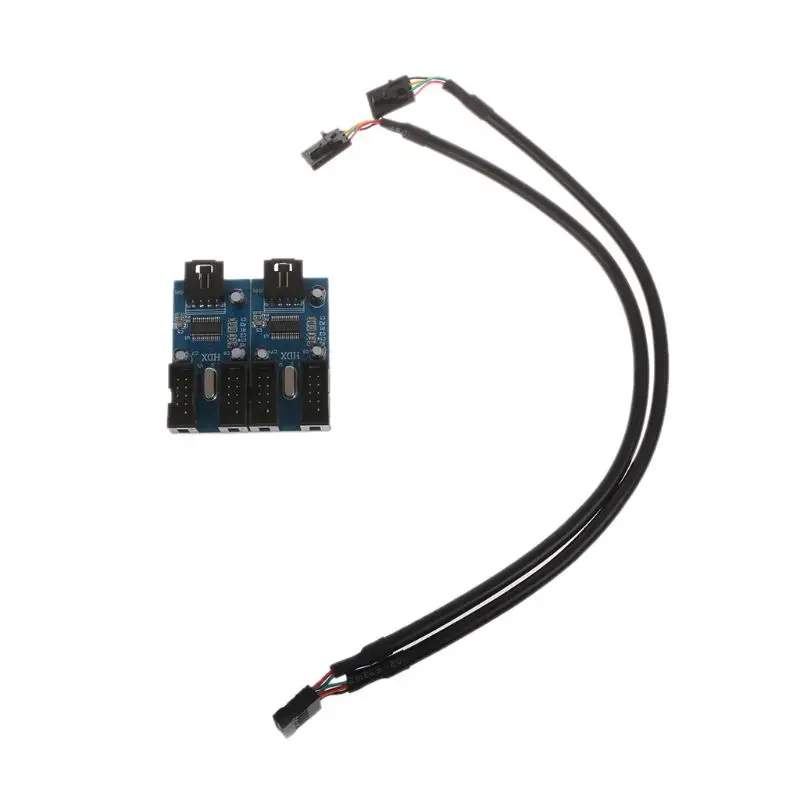 Чехол для ПК внутренний 9-Контактный USB 2 0 штекер от 1 до 4 разъемов сплиттер PCB