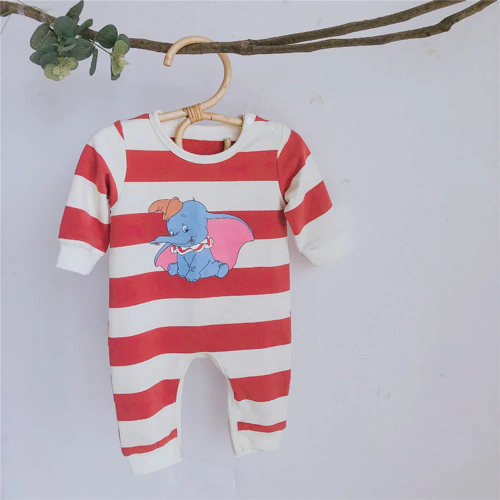 Трехцветная полосатая одежда с медведями из мультфильмов для малышей