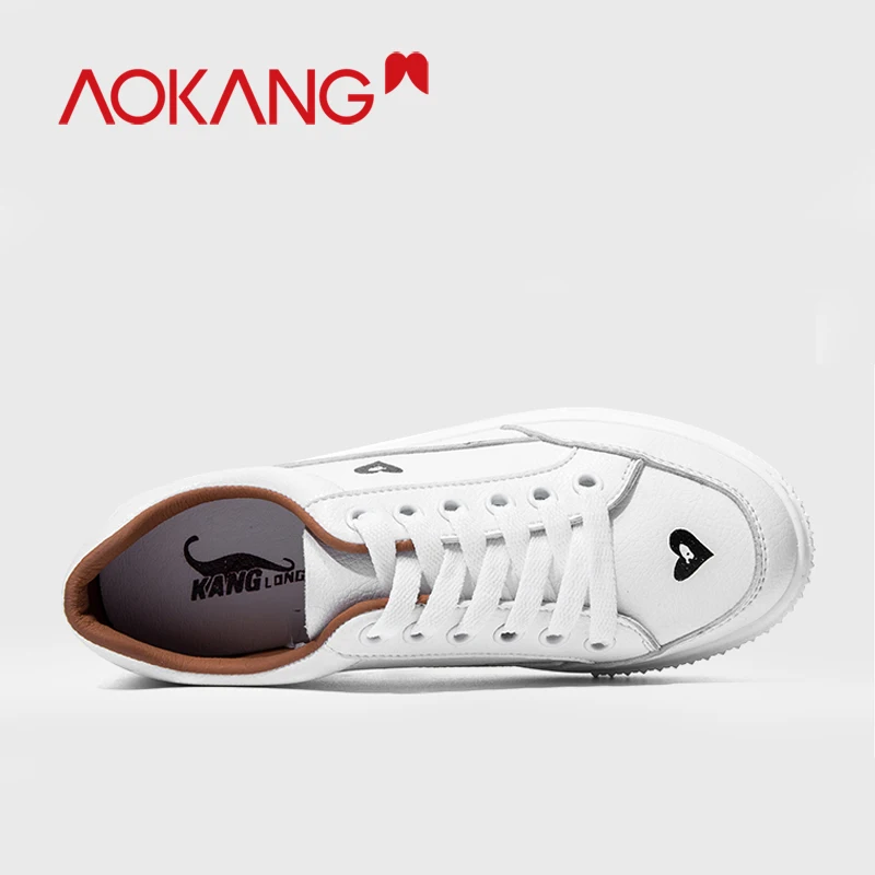 AOKANG kanglong/модные кроссовки женская обувь Новинка Вулканизированная на платформе