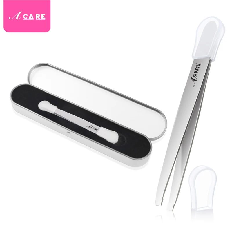 ACARE для бровей Пинцет из нержавеющей стали Компактный никакого вреда скошенный
