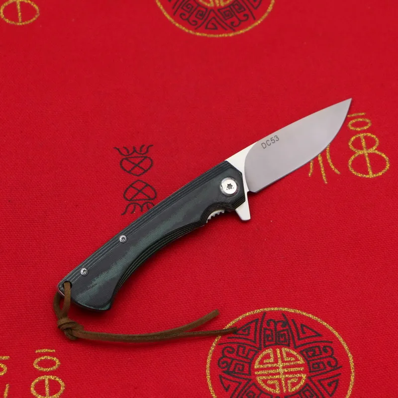 Фото Складной нож LOVOCOO B Rain темно зеленое лезвие DC53 Ручка Micarta открытый охотничий Складной нож LOVOCOO B Rain темно зеленое лезвие DC53 Ручка Micarta открытый охотничий