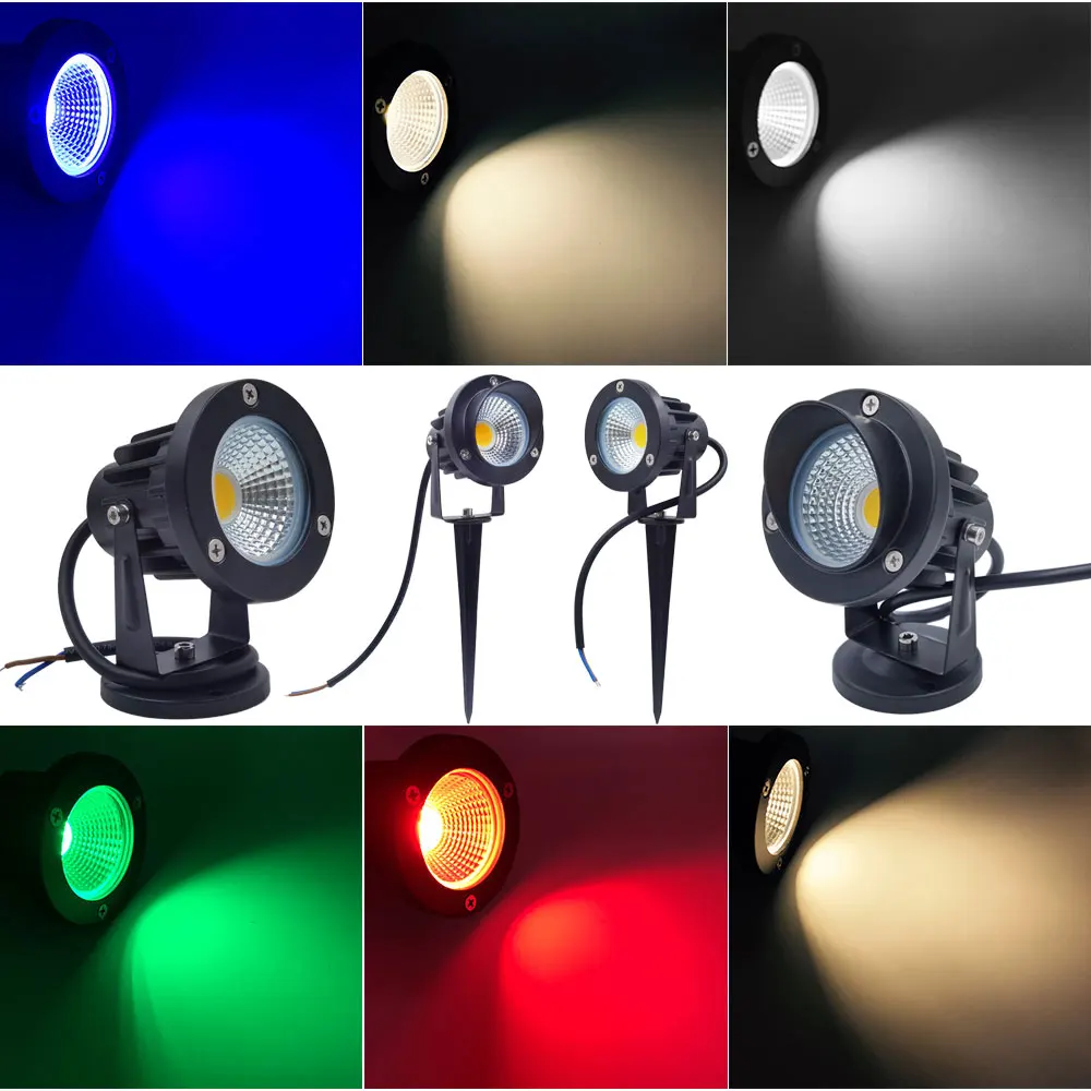 Бесплатная доставка садовый светодиодный светильник с шипами 3 Вт 5 7 9 уличный