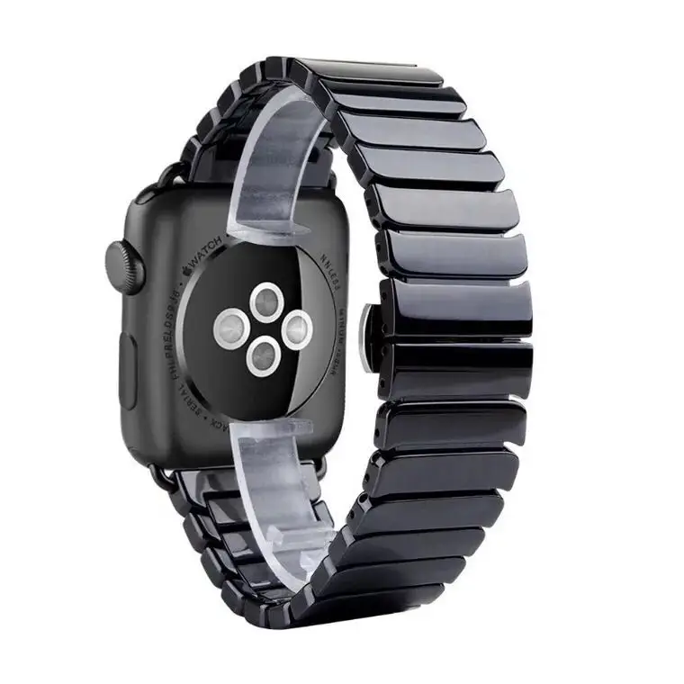 Ремешок керамический для iWatch Series 4 3 2 1 роскошный звеньевой браслет Apple Watch Band 42 мм 38