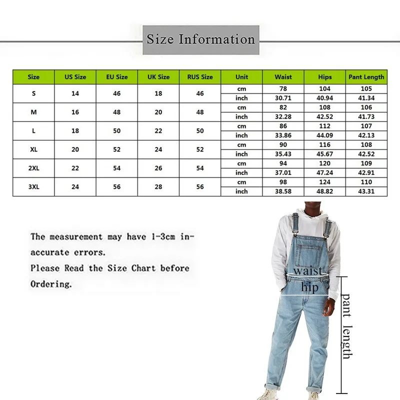 

Bib Overalls For Man Suspender Pants Men's Jeans Jumpsuits High Street Distressed 2020 Autumn Fashion Denim Male Plus Size S-3XL