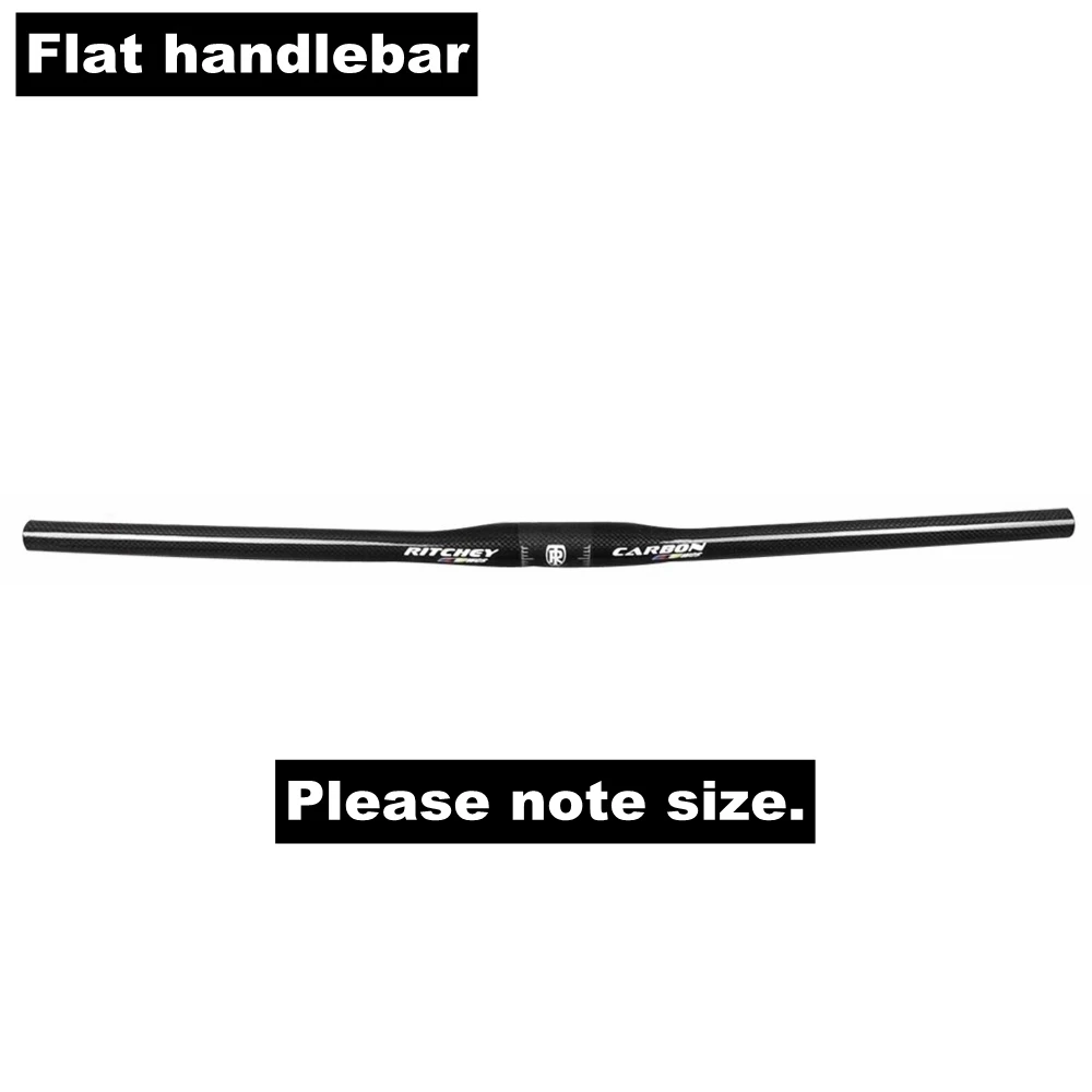 Flat Handlebar Глянцевое углеродное волокно руль Bik MTB руль набор горный велосипед руль+ подседельный штырь+ стержень+ Бар Конец XXX велосипедные части - Цвет: Flat Handlebar