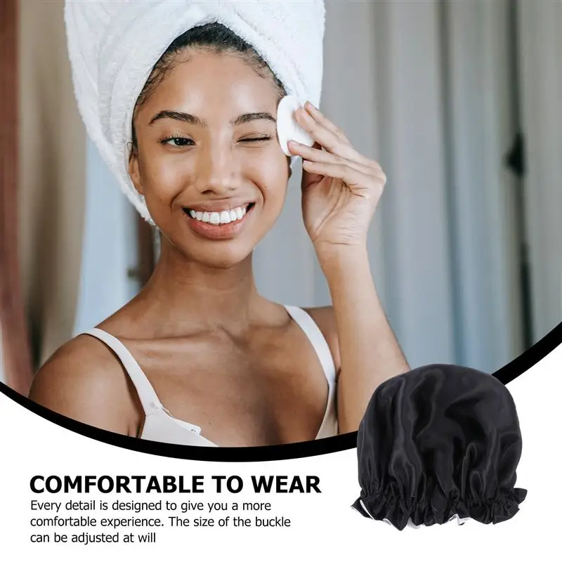 

1Pc Hair Care Cap Chemo Hat Creative Women Bathroom Hat Fashion Night Cap