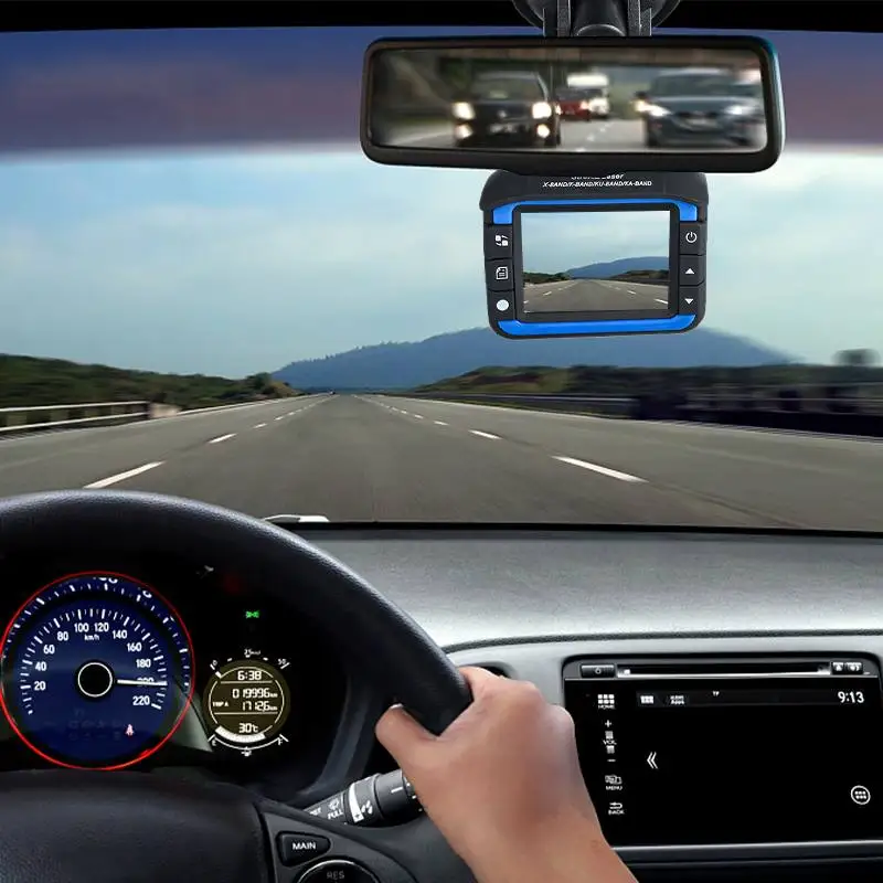 

1080p HD Dash Cam Car DVR Camera with Radar Detector Auto Rearview Mirror Dash Digital Video Recorder Speed Voice Alert Warning