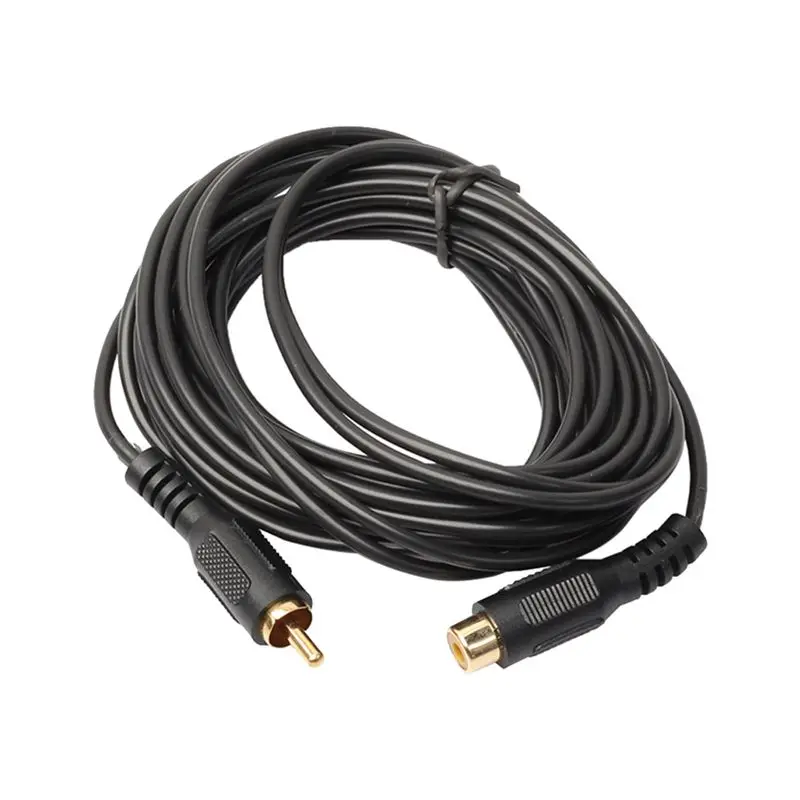 25ft 7 6 m одиночный RCA штекер Phono Jack для женского удлинителя o кабель позолоченный |