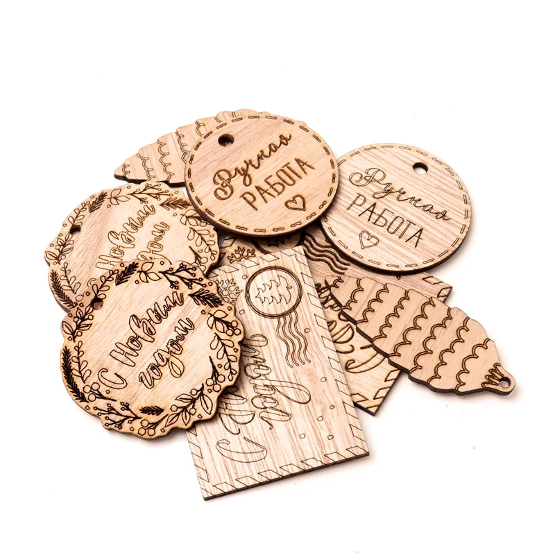 8 шт рождественские деревянные подвески украшения DIY поделки Рождественская елка