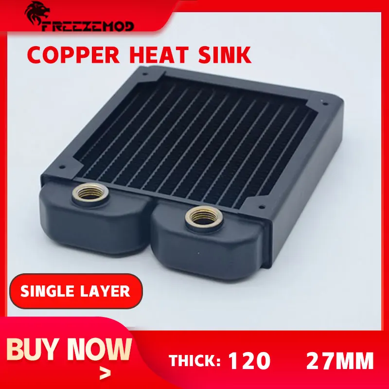 FREEZEMOD компьютер водяного охлаждения Медь радиатор с одним Слои плавник для детей